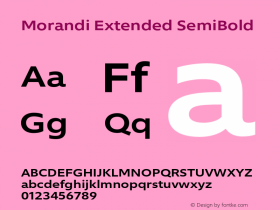 Morandi Ext SemiBold Version 1.22, build 12, s3图片样张