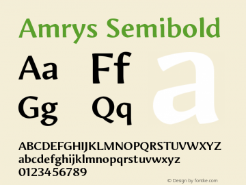 Amrys Semibold Version 1.10图片样张