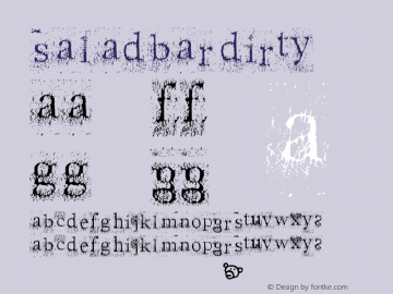 Saladbar Dirty Macromedia Fontographer 4.1.5 6/9/02图片样张