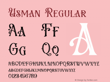 UsmanRegular Version 1.000图片样张