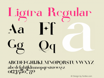 Ligtra Version 1.004;Fontself Maker 3.5.4图片样张