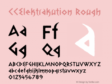 CCElektrakution Rough Version 1.000;hotconv 1.0.109;makeotfexe 2.5.65596图片样张