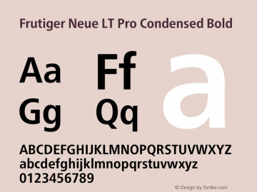 Frutiger Neue LT Pro Cn Book Bold Version 1.00图片样张