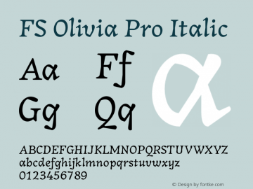 FSOliviaPro-Italic Version 1.01图片样张