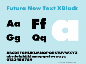 Futura Now Text XBlk Version 1.01图片样张