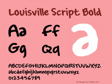 Louisville Script Bold Version 1.00图片样张