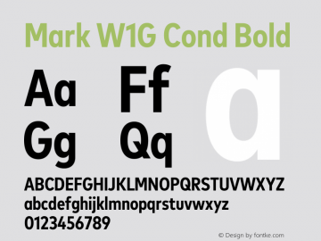 Mark W1G Cond Bold Version 1.00, build 9, g2.6.4 b1272, s3图片样张