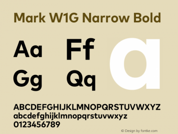 Mark W1G Narrow Bold Version 1.00, build 8, g2.6.4 b1272, s3图片样张