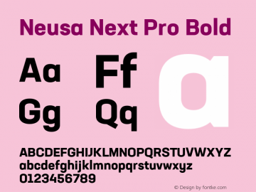 Neusa Next Pro Bold Version 1.002;PS 001.002;hotconv 1.0.88;makeotf.lib2.5.64775图片样张