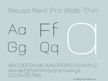 Neusa Next Pro Wide Thin Version 1.002;PS 001.002;hotconv 1.0.88;makeotf.lib2.5.64775图片样张
