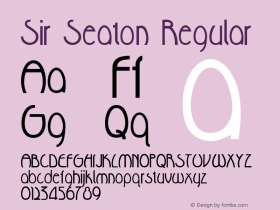 Sir Seaton Regular Version 1.00图片样张