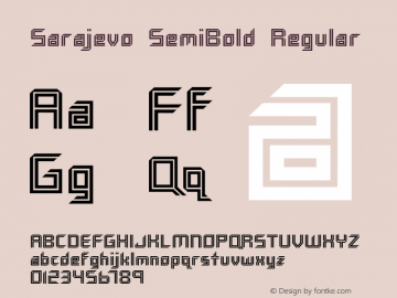 Sarajevo SemiBold Regular 001.000 Font Sample