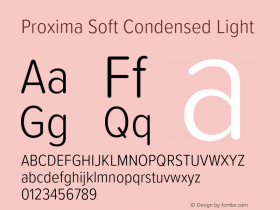 Proxima Soft Cond Light Version 1.005;PS 001.005;hotconv 1.0.88;makeotf.lib2.5.64775图片样张