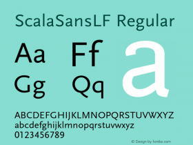 ScalaSansLF Regular OTF 1.000;PS 001.000;Core 1.0.29 Font Sample