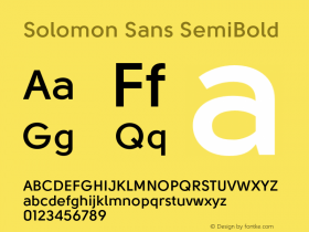 Solomon Sans SemiBold Version 1.000;PS 001.000;hotconv 1.0.88;makeotf.lib2.5.64775图片样张