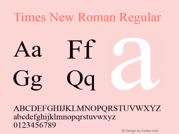 Times New Roman Version 6.87m图片样张