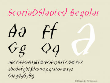 ScoriaDSlanted Regular Perry Mason                 17 06 01图片样张