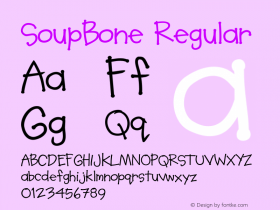 SoupBone Regular Version 001.000图片样张