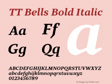 TT Bells Bold Italic Version 2.010.02122020图片样张