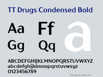 TT Drugs Condensed Bold Version 1.010图片样张