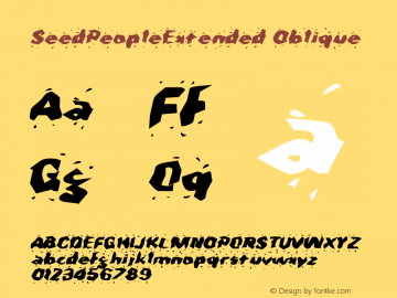 SeedPeopleExtended Oblique Rev. 003.000 Font Sample