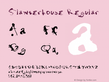 Slawterhouse Regular Version 001.000 Font Sample