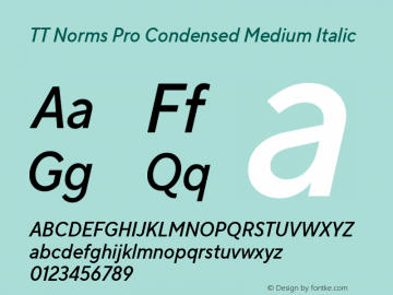 TT Norms Pro Condensed Medium Italic Version 3.000.12072021图片样张