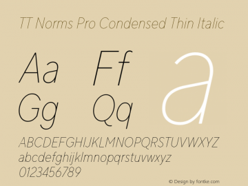 TT Norms Pro Condensed Thin Italic Version 3.000.12072021图片样张