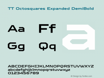 TT Octosquares Expanded DemiBold 1.000图片样张