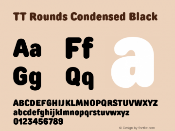 TT Rounds Condensed Black Version 1.020.15032021图片样张