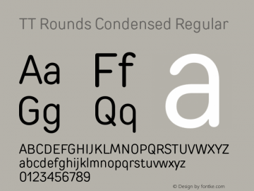 TT Rounds Condensed Regular Version 1.020.15032021图片样张