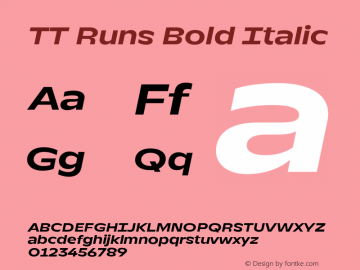 TT Runs Bold Italic Version 1.100.18052021图片样张