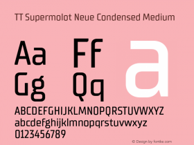 TT Supermolot Neue Condensed Medium Version 1.000图片样张