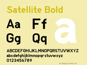 Satellite Bold Macromedia Fontographer 4.1J 05.1.13图片样张