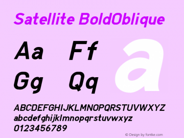 Satellite BoldOblique Macromedia Fontographer 4.1J 05.1.13图片样张