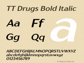 TT Drugs Bold Italic Version 1.010图片样张