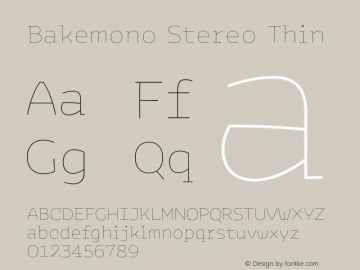 Bakemono Stereo Thin Version 2.000;FEAKit 1.0图片样张