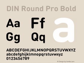 DIN Round Pro Bold Version 7.601, build 1030, FoPs, FL 5.04图片样张