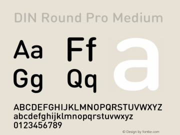 DIN Round Pro Medium Version 7.601, build 1030, FoPs, FL 5.04图片样张