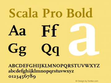 Scala Pro Bold Version 7.600, build 1027, FoPs, FL 5.04图片样张