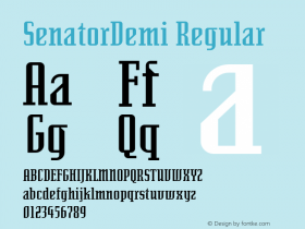 SenatorDemi Regular 001.001 Font Sample