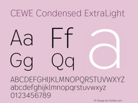 CEWE Condensed ExtraLight Version 1.001;hotconv 1.0.109;makeotfexe 2.5.65596图片样张