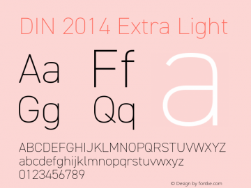 DIN 2014 Extra Light Version 1.000图片样张