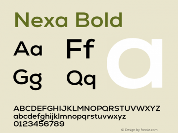 Nexa Bold Version 2.000;hotconv 1.0.109;makeotfexe 2.5.65596图片样张