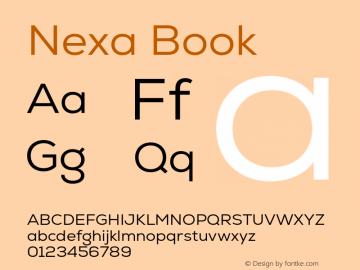 Nexa Book Version 2.000;hotconv 1.0.109;makeotfexe 2.5.65596图片样张