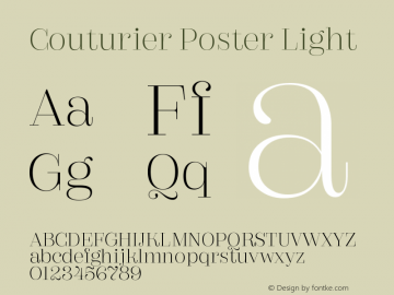 CouturierPoster-Light Version 1.000 | wf-rip DC20190225图片样张