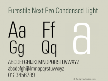 Eurostile Next Pro Cn Light Version 2.00图片样张