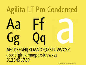 AgilitaLTPro-Condensed Version 1.01图片样张