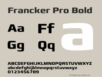 FranckerPro-Bold Version 1.00图片样张