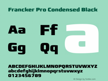 FranckerPro-CondensedBlack Version 1.01图片样张